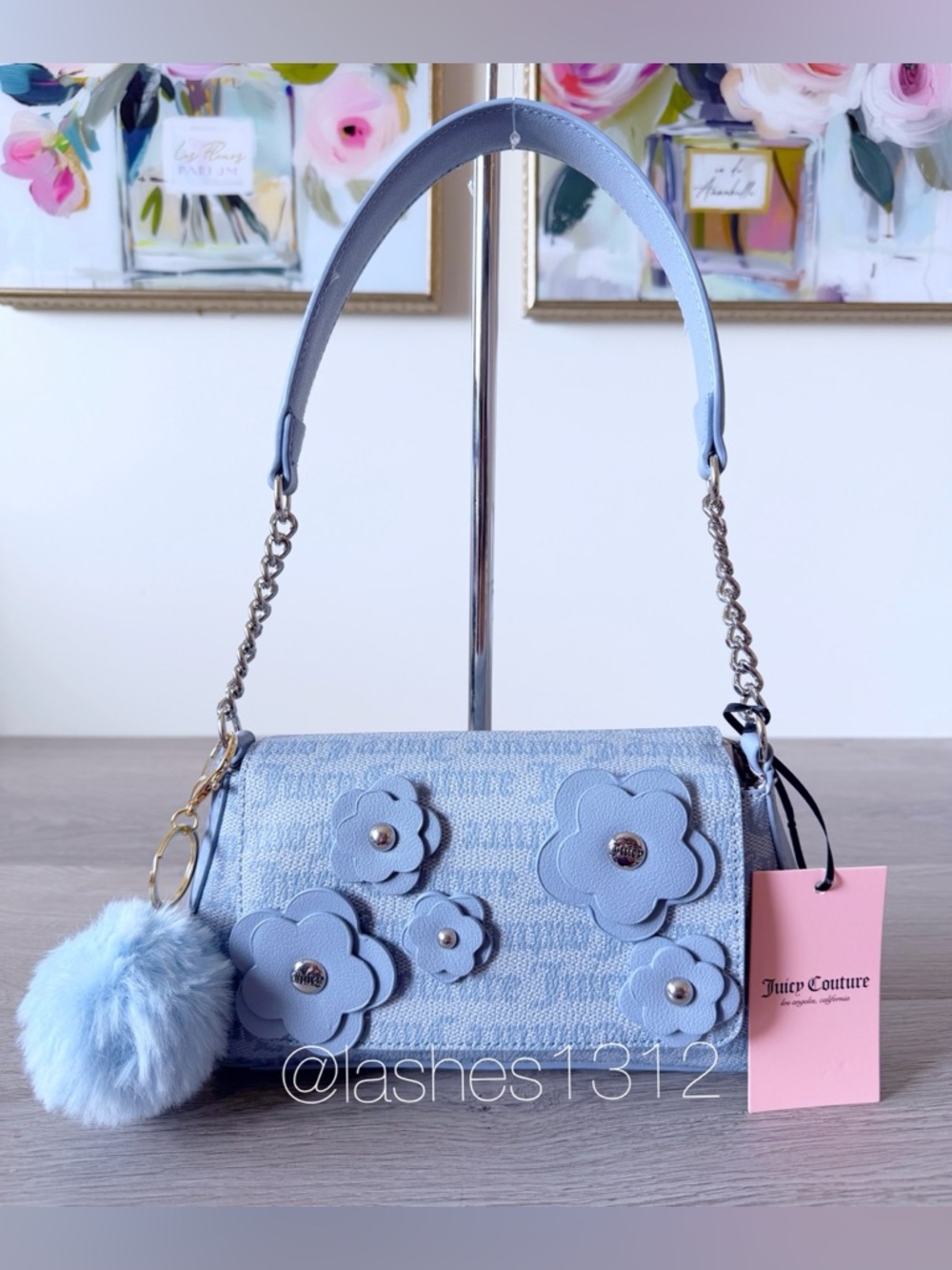 JUICY COUTURE Purse Juicy Bouquet Shoulder Bag - Blue Floral